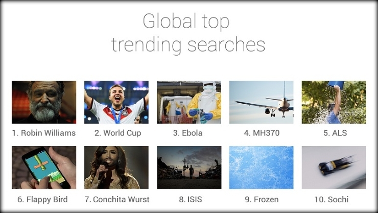Google Top Searches 2014
