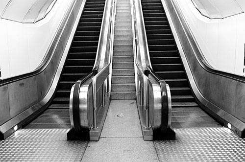 The escalator to success is broken