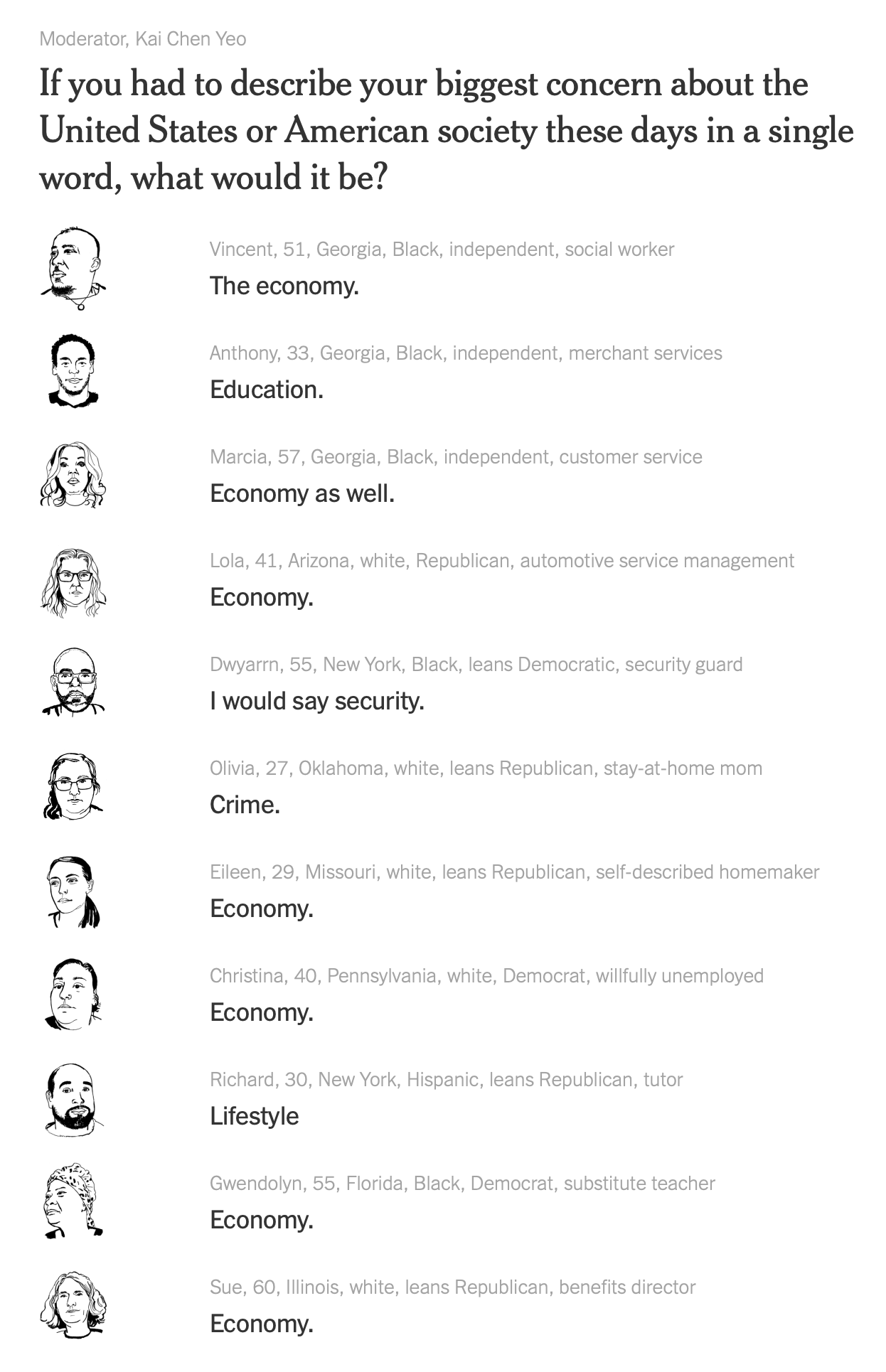 Look at how the left and right side of the equation talk about America